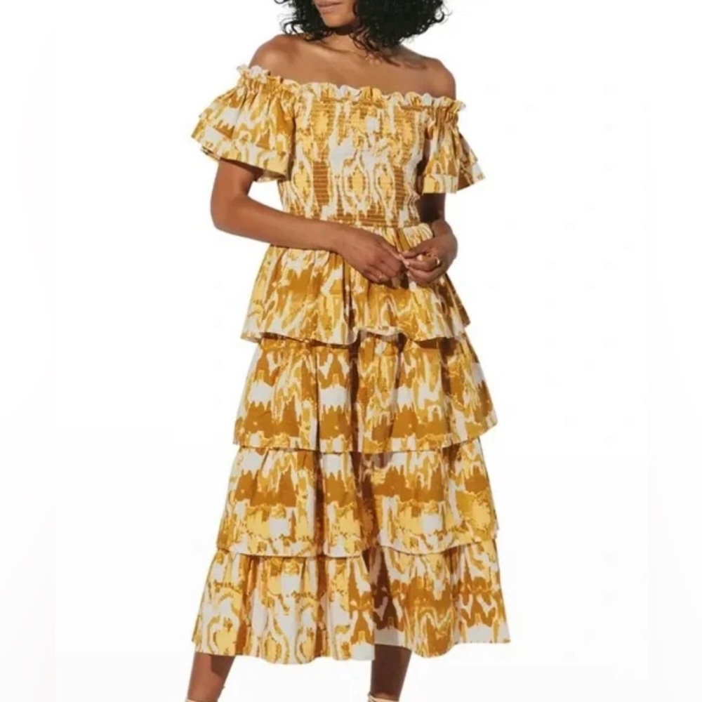Cleobella Samantha Ruffle Midi Dress - Size XS